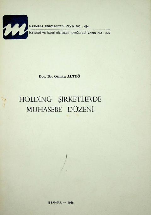 Holding Şirketlerde Muhasebe Düzeni